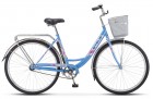 Велосипед 28' городской, рама женская STELS NAVIGATOR-345 синий, 1 ск., 20' + корзина Z010 LU070382