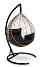 Кресло-кокон подвесное SEVILLA горячий шоколад+черная подушка, до 180 кг ЦН