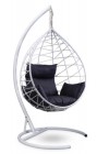 Кресло-кокон подвесное ALICANTE белое+черная подушка, до 150 кг ЦН