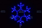 Снежинка WN LED дюралайт, 40см, синяя, мерцающая, соед., IP 65 9053-40B