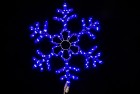 Снежинка WN LED дюралайт, 60см, синяя, мерцающая, соед., IP 65 7110-60B