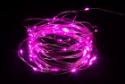 Электрогирлянда (роса на батарейках) WN LED 100л., розовый, 10м, прозр. пр., IP 20 P.01.4T.100