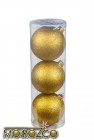 Набор шаров Д=8,5см*3шт., Радужный Laser, золото ТН85012