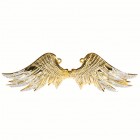 Подвеска Крылья ангела 18,5х6 см рождественская, золотая с серебряным декором KF1705GS