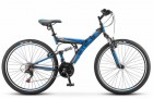 Велосипед 26' двухподвес STELS FOCUS V черный/синий, 18 ск., 18'