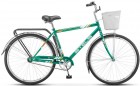Велосипед 28' дорожный STELS NAVIGATOR-300 Gent зеленый, 1ск., 20' + корзина Z010