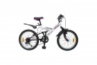 Велосипед 20' двухподвес NOVATRACK DART черный/белый, 6 ск. 20 SS 6V.DART.WT 20