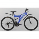 Велосипед MAVERICK 26' двухподвес, S 18 синий-черный, 21 ск.
