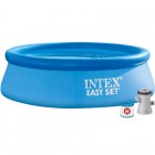 Бассейн надувной INTEX 305х61см Easy Set 3077 л фильтр-насос 1250л/ч 28118