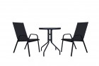 Набор мебели Сан-Ремо Мини (2 кресла черный+стол Сан-Ремо ф-60 черный)