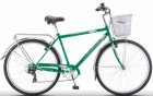 Велосипед 28' дорожный STELS NAVIGATOR-350 V Зеленый 2023, 7 ск., 20' + м. корзина Z010 LU095304
