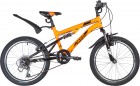 Велосипед 20' двухподвес NOVATRACK TITANIUM оранжевый, 6 ск. 20SS6V.TITANIUM.OR20