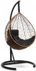Кресло-кокон подвесное SEVILLA COMFORT горячий шоколад+черная подушка, до 180 кг ЦН